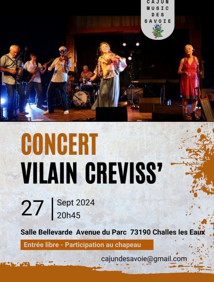 Bal concert Cajun avec le groupe Vilain Creviss