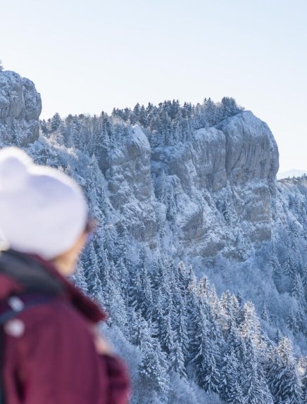 La croix du Nivolet depuis Le Sire