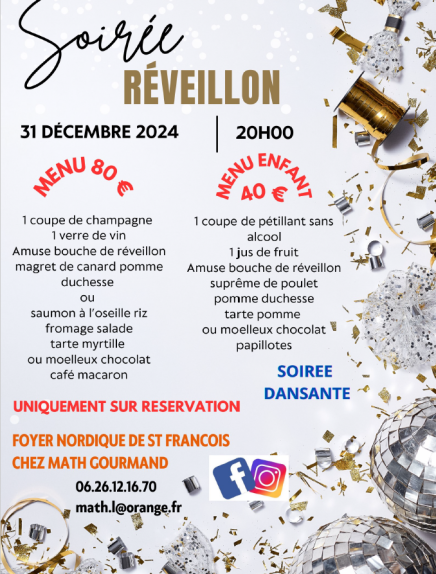 Soirée Réveillon à Nordicéa