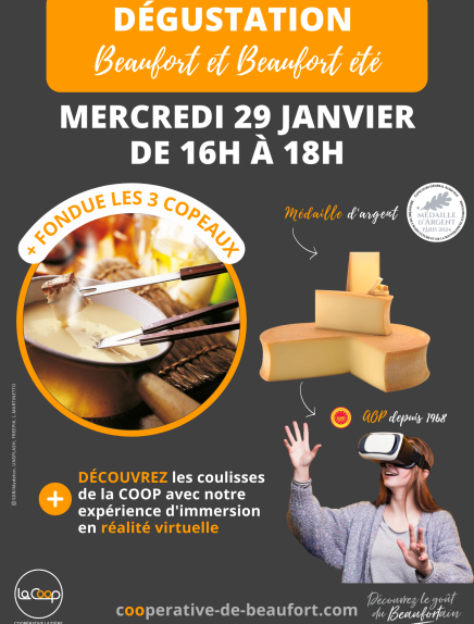 Dégustation de Beaufort et Fondue Savoyarde Le 29 janv 2025