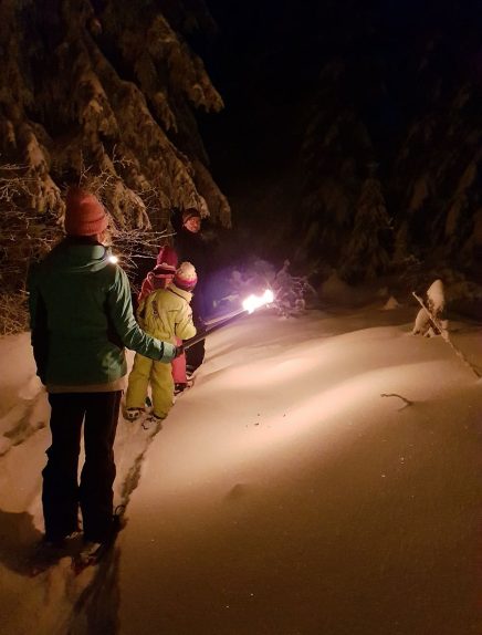 Balade en raquettes nocturne et apéro avec l'ESF