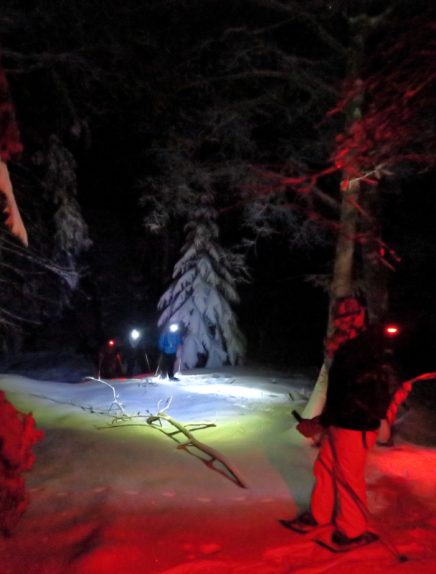 Balades nocturne en raquettes à La Féclaz ou au Revard